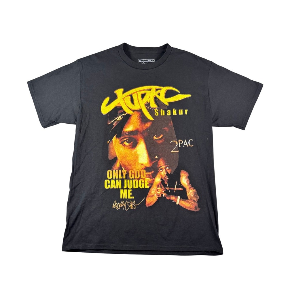 Headgear Classics 2Pac Shakur Only God Can Judge Me Black Graphic T-Shirt Medium